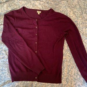 Plum Purple 14th and Union Button Down Cardigan